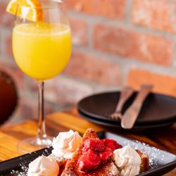 Tap Room - Brunch - Pound Cake French Toast and a Mimosa