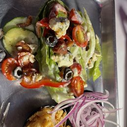 1/3 of the lovely wedge salad., 1/3 of the lovely wedge salad.,