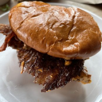MAP Brewing Co - Crispy cheese on the Big burger - Breweries Near Me - Bozeman, Montana