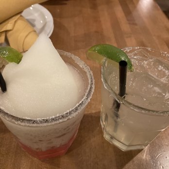 Cocina Madrigal - My Frozen Prickly Pear Margarita & My hubby's regular margarita. - Tacos Near Me - Phoenix, Arizona Cocina Madrigal - My Frozen Prickly Pear Margarita & My hubby's regular margarita. - Tacos Near Me - Phoenix, Arizona