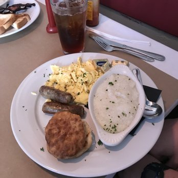Too Cool Cafe - scrambled eggs, sausage and grits - New American Near Me - Indian Harbour Beach, Florida Too Cool Cafe - scrambled eggs, sausage and grits - New American Near Me - Indian Harbour Beach, Florida