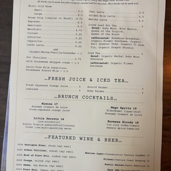 The Dutchess - Menu as of 10/2025 - Cafes Near Me - Ojai, California