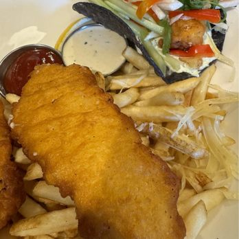 Brigantine Seafood Restaurant - Fish & chip with lobster taco - Seafood Near Me - Escondido, California