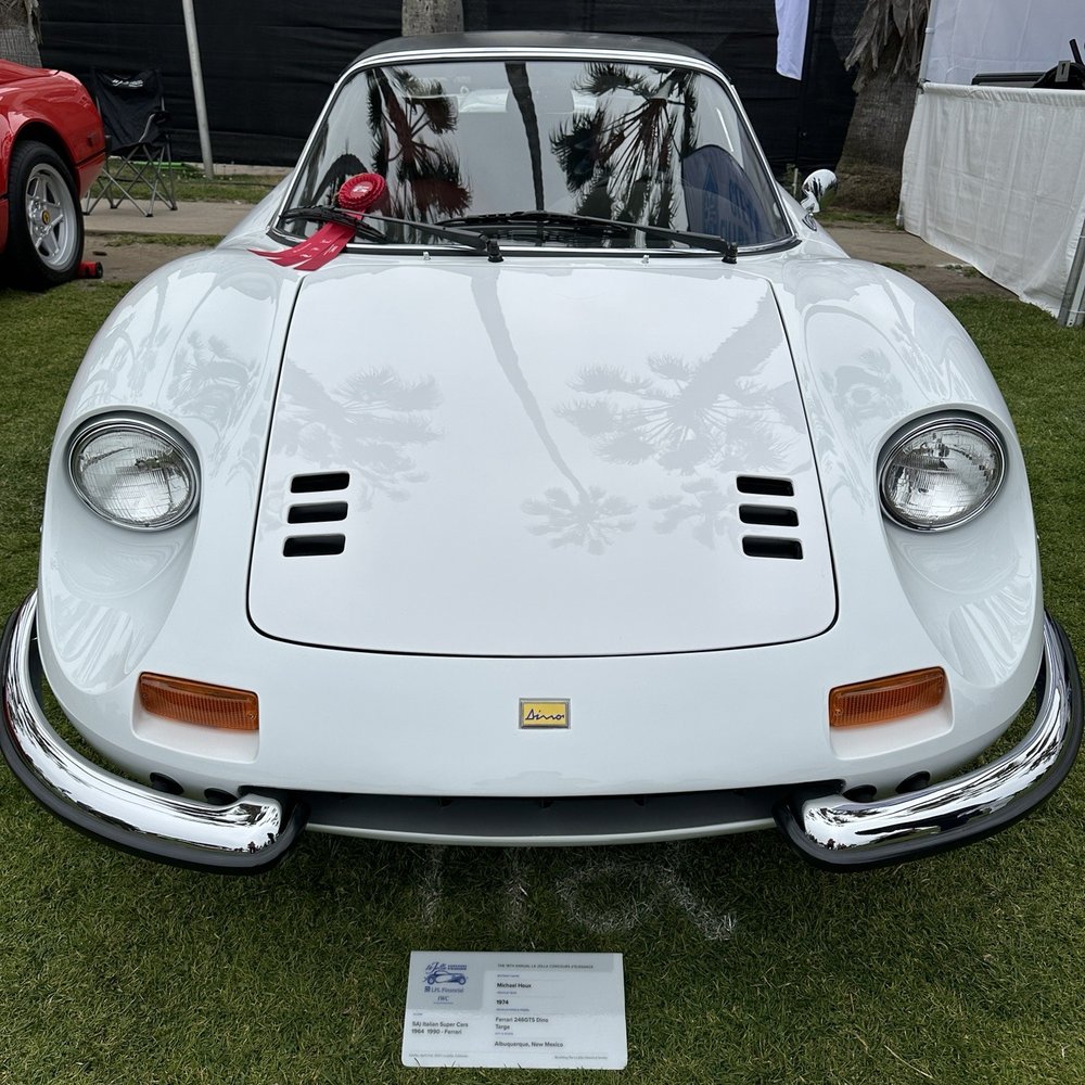 La Jolla Concours D’Elegance - 1974 Ferrari 245 GTS Dino Targa, mine was red, and I miss it to this day - Party Equipment Rentals Near Me - San Diego, California La Jolla Concours D’Elegance - 1974 Ferrari 245 GTS Dino Targa, mine was red, and I miss it to this day - Party Equipment Rentals Near Me - San Diego, California