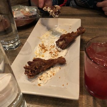 Gather in Jackson Hole - Duck Drumsticks! The yogurt sauce was a nice touch! - New American Near Me - Jackson, Wyoming Gather in Jackson Hole - Duck Drumsticks! The yogurt sauce was a nice touch! - New American Near Me - Jackson, Wyoming