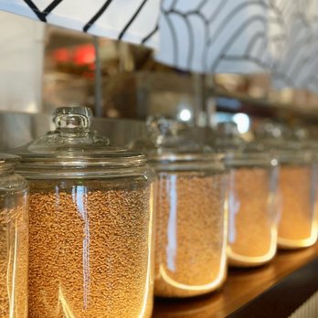MENSHO - Jars of grain in the entry way - Ramen Near Me - Walnut Creek, California MENSHO - Jars of grain in the entry way - Ramen Near Me - Walnut Creek, California