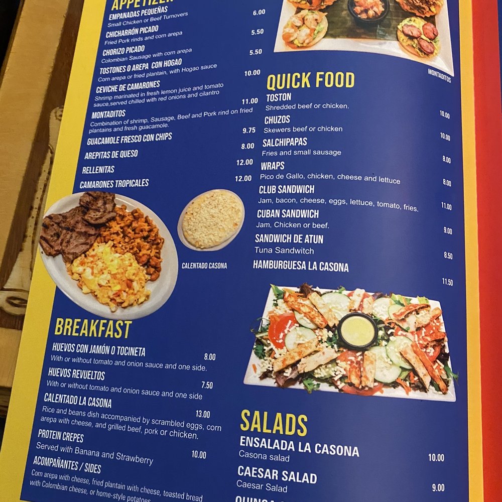 La Casona - Menu - Colombian Near Me - Central Falls, Rhode Island La Casona - Menu - Colombian Near Me - Central Falls, Rhode Island