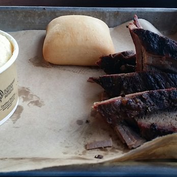 Dickey's Barbecue Pit - Beef brisket side of potato  salad and roll - Barbeque Near Me - Spokane Valley, Washington