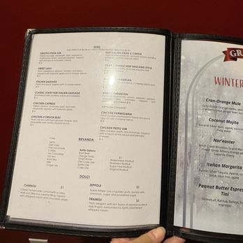Grotto Restaurant - Menu - Italian Near Me - Plymouth, New Hampshire Grotto Restaurant - Menu - Italian Near Me - Plymouth, New Hampshire