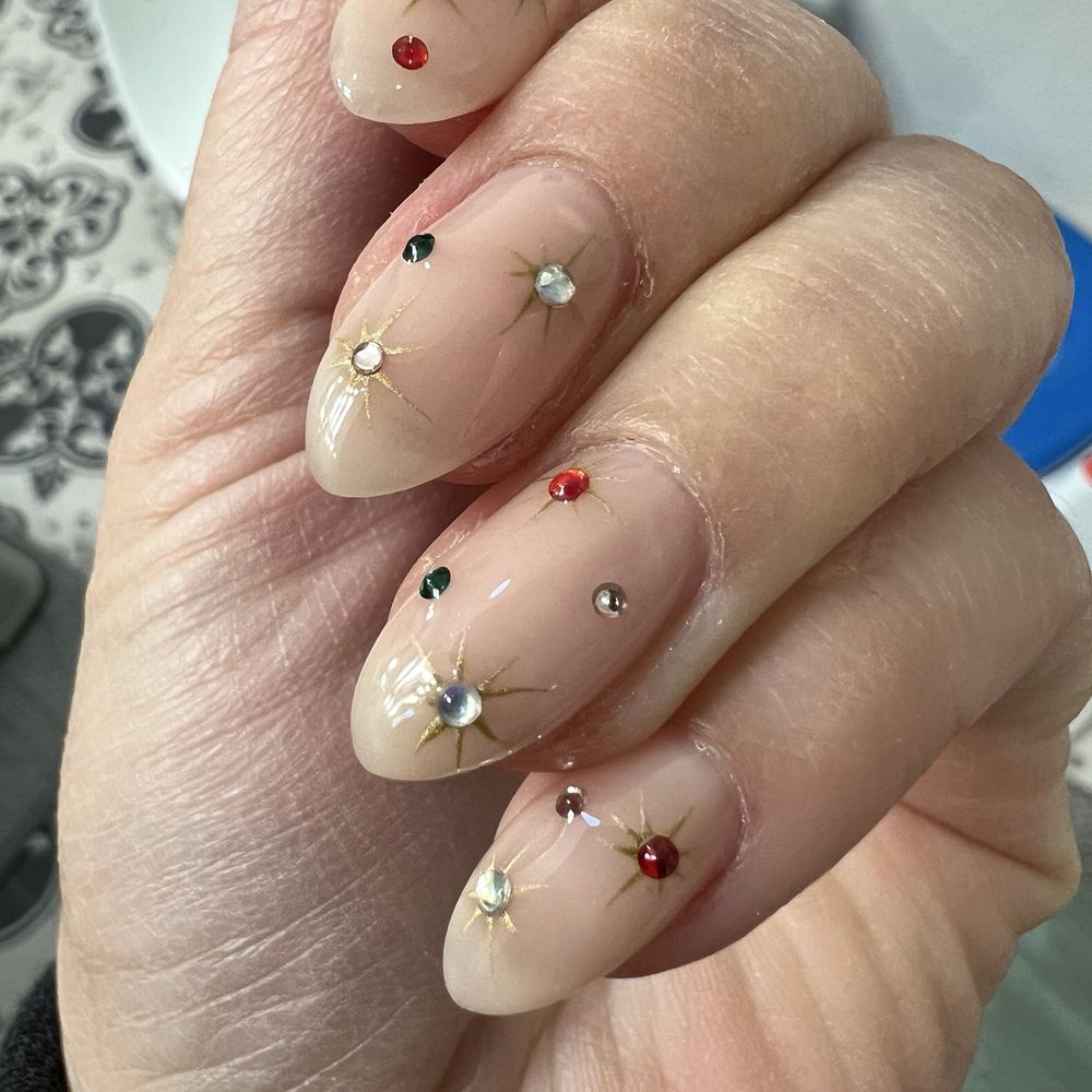 Elite Nail - Loved these holiday nails. Gel builder on natural nails - Nail Salons Near Me - Santa Clara, California Elite Nail - Loved these holiday nails. Gel builder on natural nails - Nail Salons Near Me - Santa Clara, California