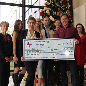 Thumann Agency - Our Donation to the World Food Program. 2015 - Home & Rental Insurance Near Me - Dallas, Texas Thumann Agency - Our Donation to the World Food Program. 2015 - Home & Rental Insurance Near Me - Dallas, Texas