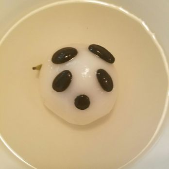 Chengdu Impression - Panda Rice Ball aka sesame "tang yuan" - not super sweet with a hint of bitterness. Interesting. - Szechuan Near Me - Arcadia, California Chengdu Impression - Panda Rice Ball aka sesame "tang yuan" - not super sweet with a hint of bitterness. Interesting. - Szechuan Near Me - Arcadia, California