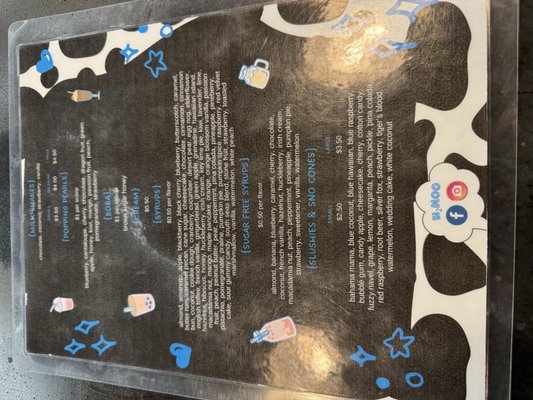 Menu photo 2 H2 Moo Portales, NM