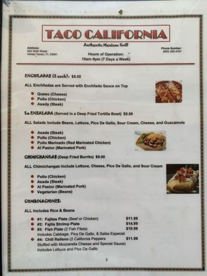 Menu photo 7 Taco California Winter Haven, FL Menu photo 7 Taco California Winter Haven, FL