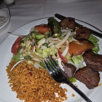 Zaytoon Mediterranean Grill - Beef kabobs, salad & bulgar - Turkish Near Me - Centennial, Colorado Zaytoon Mediterranean Grill - Beef kabobs, salad & bulgar - Turkish Near Me - Centennial, Colorado