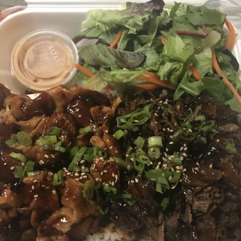 KooKoo Grill - Beef and chicken plate with salad 4/5 - Asian Fusion Near Me - Anaheim, California KooKoo Grill - Beef and chicken plate with salad 4/5 - Asian Fusion Near Me - Anaheim, California