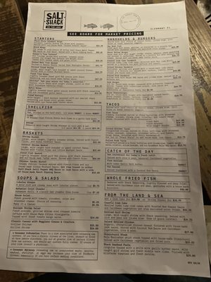 Menu photo 4 Salt Shack Clermont, FL