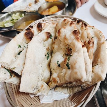All India Cafe - Garlic Naan - Indian Near Me - Pasadena, California