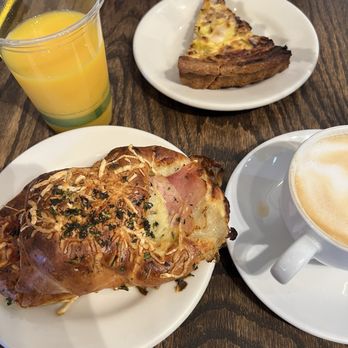 Macrina Bakery & Cafe - Ham & Cheese Brioche and Quiche Slice - Carne - Bakeries Near Me - Seattle, Washington