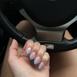 Beyond Beauty Hair, Nails, Spa, Tanning - French tip nails-solar powder.