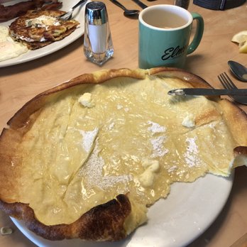 Elmer's Kitchen - Had the German pancake with butter and lemon, delicious! Potato pancakes were excellent too! Service great! - Diners Near Me - Beaverton, Oregon Elmer's Kitchen - Had the German pancake with butter and lemon, delicious! Potato pancakes were excellent too! Service great! - Diners Near Me - Beaverton, Oregon