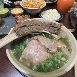 Combination pho with the fish sauce fries Combination pho with the fish sauce fries