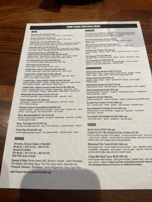 Menu photo 3 Twin Peaks Tempe, AZ Menu photo 3 Twin Peaks Tempe, AZ