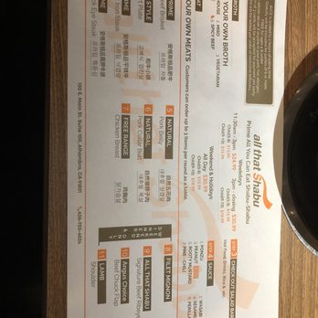All That Shabu - Menu - Buffets Near Me - Alhambra, California