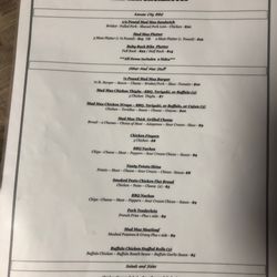 Mad Max Smokehouse Food Truck - Menu