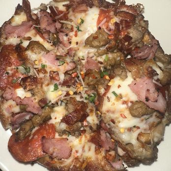 BJ's Restaurant & Brewhouse - Gourmet Five Meat Pizza - Mini - Pizza Near Me - Cedar Park, Texas BJ's Restaurant & Brewhouse - Gourmet Five Meat Pizza - Mini - Pizza Near Me - Cedar Park, Texas