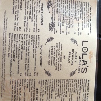 Lola's At The Cove - Menu - Cocktail Bars Near Me - La Quinta, California Lola's At The Cove - Menu - Cocktail Bars Near Me - La Quinta, California