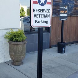 Parking for vets outside of Mission BBQ