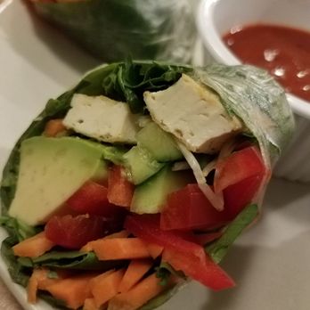 Amitabul - Look at all the yummy ingrediants inside the new vegetarrian spring rolls - Vegan Near Me - Chicago, Illinois