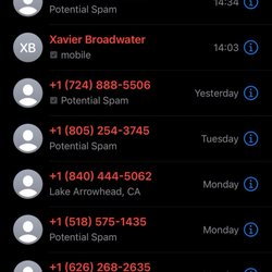 Tri County Cab - Missed call log