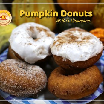 BJ Cinnamon - Pumpkin Donuts are here! Yummy! - Bakeries Near Me - Folsom, California BJ Cinnamon - Pumpkin Donuts are here! Yummy! - Bakeries Near Me - Folsom, California