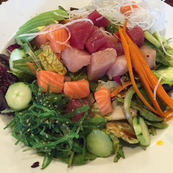 Wokcano - Mixed sashimi salad is amazing!  So fresh and a great mix of vegetables and sashimi! Love this! - Chinese Near Me - Valencia, California