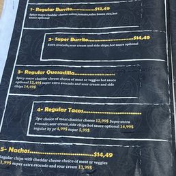a menu for a sandwich a menu for a sandwich