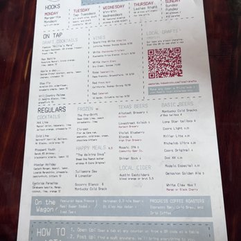 Industry - Drink Menu - New American Near Me - Austin, Texas