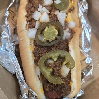 1785 Farmdog - Chili cheese onion add jalapeno - Hot Dogs Near Me - Medford, New Jersey