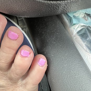 Posh Nail Bar - Poorly done pedicure. - Nail Salons Near Me - Tyler, Texas