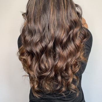 Sincere Salon and Lounge - Balayage with caramel (black hair before) - Hair Salons Near Me - Latham, New York Sincere Salon and Lounge - Balayage with caramel (black hair before) - Hair Salons Near Me - Latham, New York