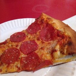 Slice pizza is delicious and only $2.50 each hot out of the oven! Slice pizza is delicious and only $2.50 each hot out of the oven!