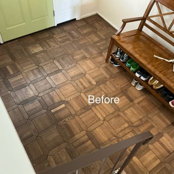 AK Hardwood Floors - Before refinishing - Flooring Near Me