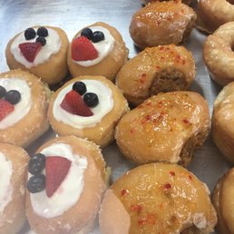 Chantilly cream donut and Boudin donut. Chantilly cream donut and Boudin donut.