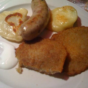 Polonia Restaurant - The polish trio: perogi potato pancakes and fresh keilbasa - Polish Near Me - Hamtramck, Michigan Polonia Restaurant - The polish trio: perogi potato pancakes and fresh keilbasa - Polish Near Me - Hamtramck, Michigan