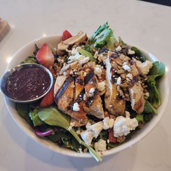 Spectators Bar & Grill - Superfood salad with grilled chicken and light fig dressing - Sports Bars Near Me - Sugar Land, Texas Spectators Bar & Grill - Superfood salad with grilled chicken and light fig dressing - Sports Bars Near Me - Sugar Land, Texas