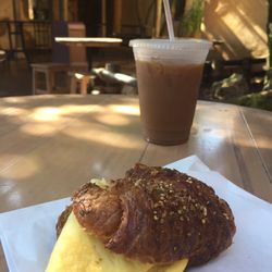 Westward Ho - Breakfast Sandwich (so tasty) & iced coffee