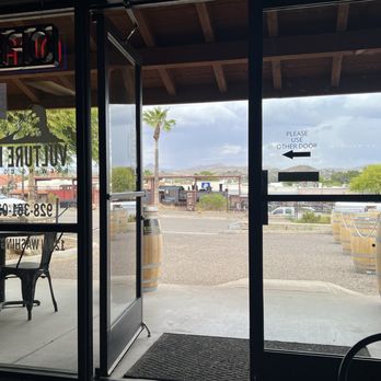 Vulture Peak Brewing - View out the front door to the patio - Breweries Near Me - Wickenburg, Arizona Vulture Peak Brewing - View out the front door to the patio - Breweries Near Me - Wickenburg, Arizona