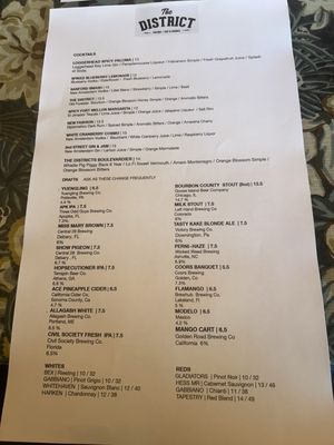 Menu photo 7 The District Eatery Tap & Barrel Sanford, FL