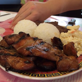 Hula Hands Restaurant - combo plate with the chicken and teriyaki beef - Hawaiian Near Me - Anchorage, Alaska